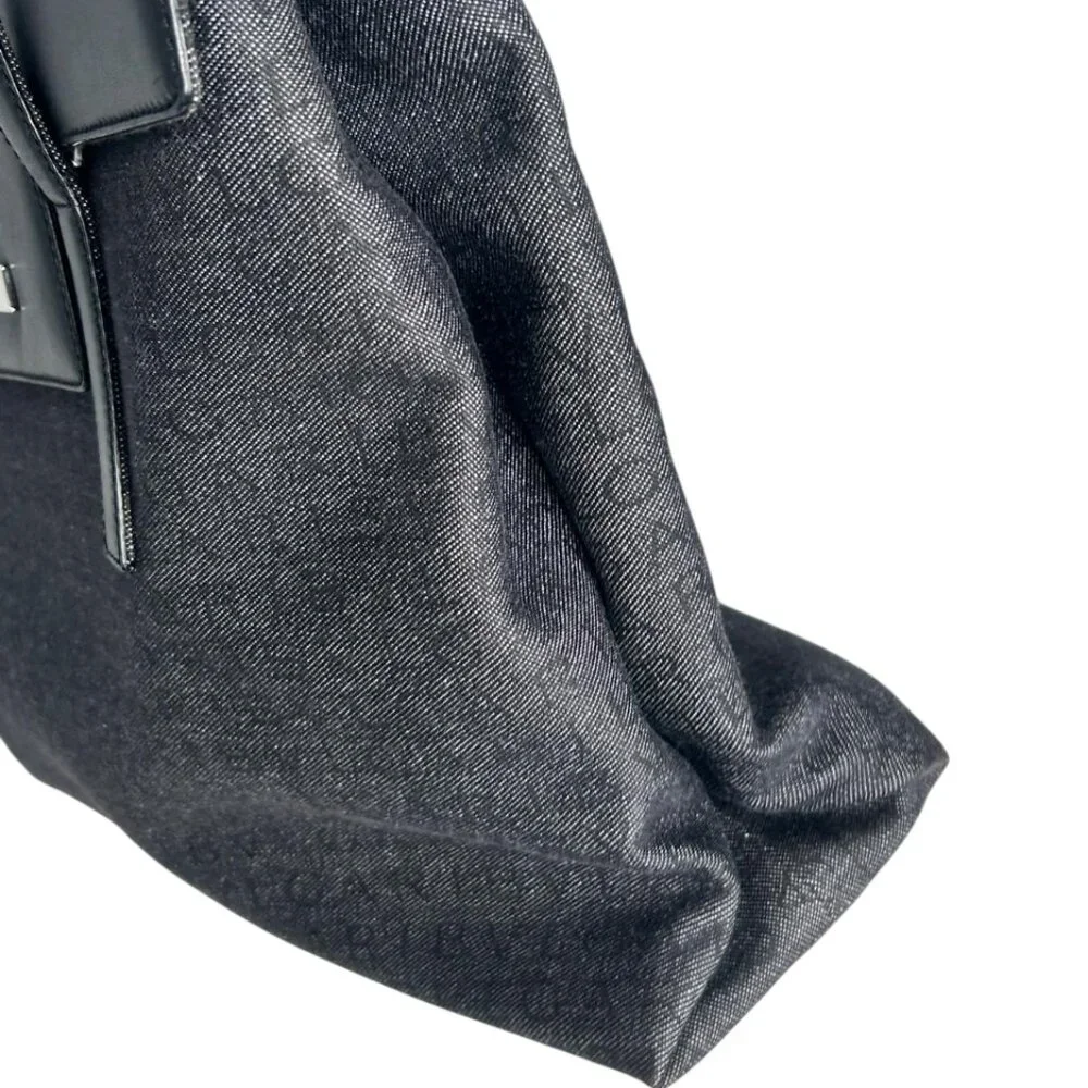 💎✨Beautiful✨💎Authentic BVLGARI Logo Mania Canvas Leather Tote Bag - Picture 7 of 16